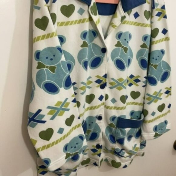 Teddy Bear Cardigan with Pockets, Cotton Blend Fleece, G. Super Edition, Medium - Picture 9 of 11